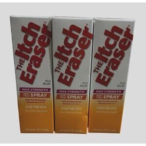 The Itch Eraser Anti-Itch Spray Diphenhydramine 0.95oz 3 Pack Bug Bite Relief